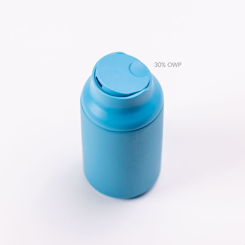 Custom-designed light blue jar